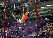 İdman gimnastikası üzrə fərdi çoxnövçülük yarışlarının finalı keçirilir. Bakı, Azərbaycan, 18 iyun 2015